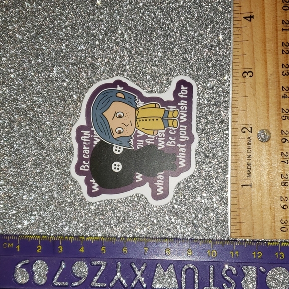 10/$10 CORALINE Waterproof Sticker Doll quote - Picture 2 of 7